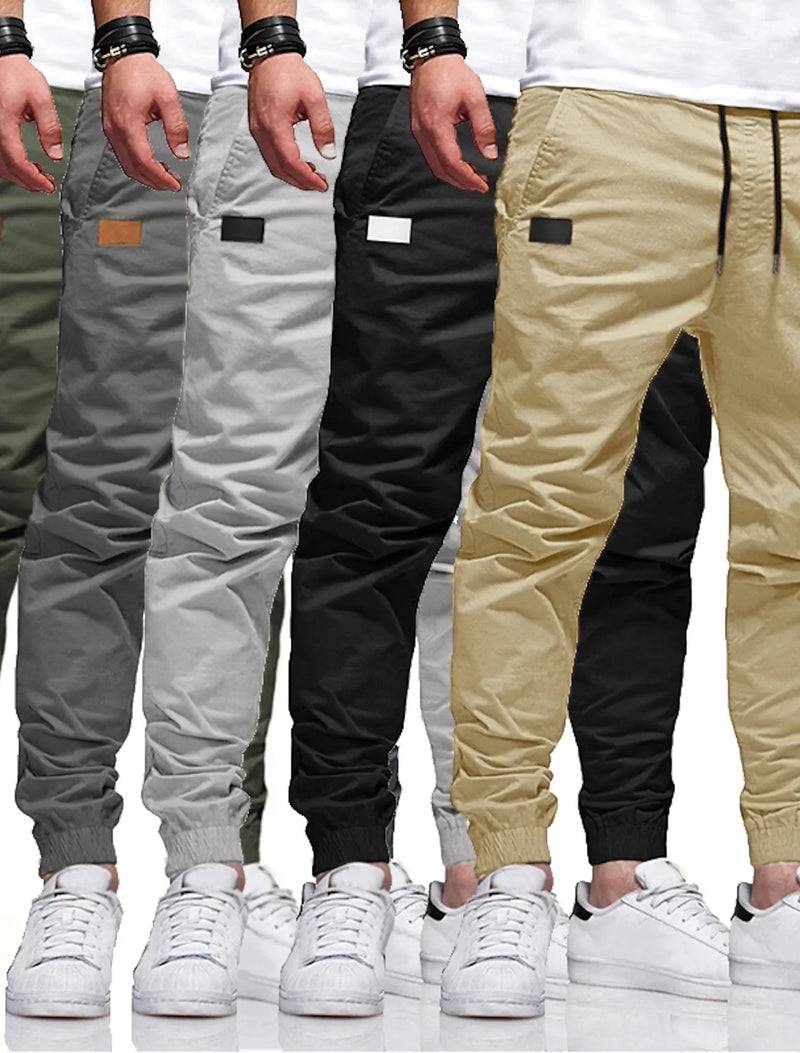 2023 New Men's Fashion Hip Hop Pants Four Seasons Pure Cotton Casual Sports Pants Street Pants High Quality Straight Tube Pants